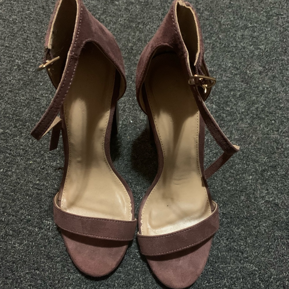 ⭐️Charlotte Russe Dusty Pink Open Toe Ankle Strap Heels 7